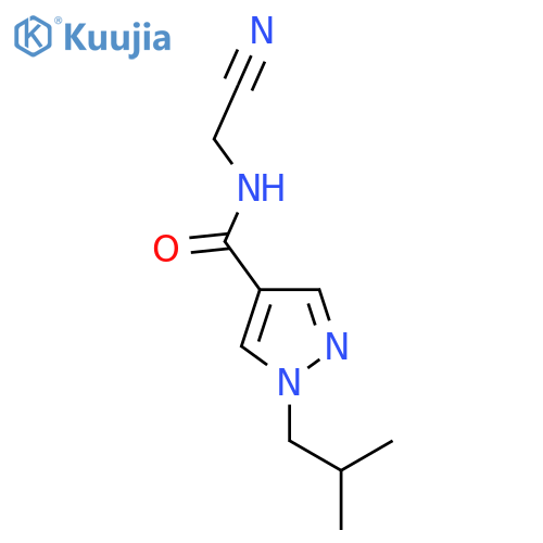 N-(Cyanomethyl)-1-(2-methylpropyl)pyrazole-4-carboxamide structure