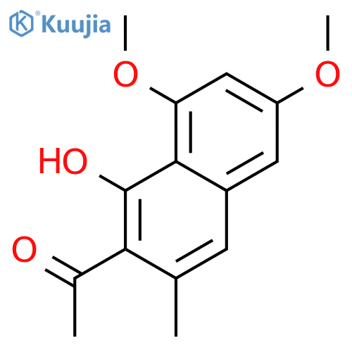 Ethanone, 1-(1-hydroxy-6,8-dimethoxy-3-methyl-2-naphthalenyl)- structure