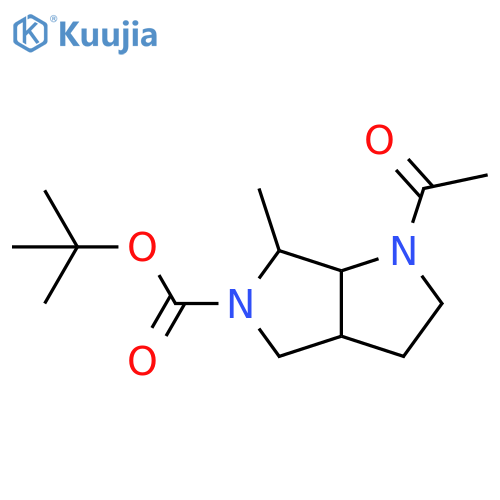 tert-Butyl 1-acetyl-6-methylhexahydropyrrolo[3,4-b]pyrrole-5(1H)-carboxylate structure