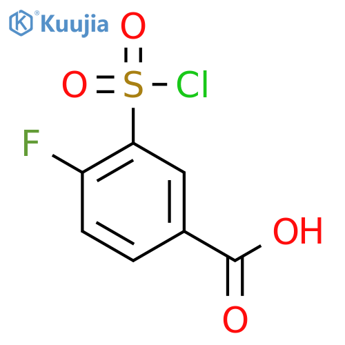 3-(Chlorosulfonyl)-4-fluorobenzoic acid structure
