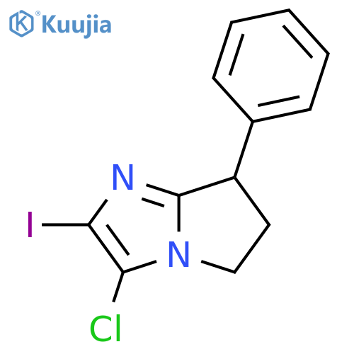 3-chloro-2-iodo-7-phenyl-6,7-dihydro-5H-pyrrolo[1,2-a]imidazole structure