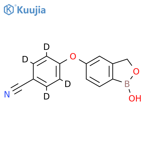 2,3,5,6-tetradeuterio-4-[(1-hydroxy-3H-2,1-benzoxaborol-5-yl)oxy]benzonitrile structure