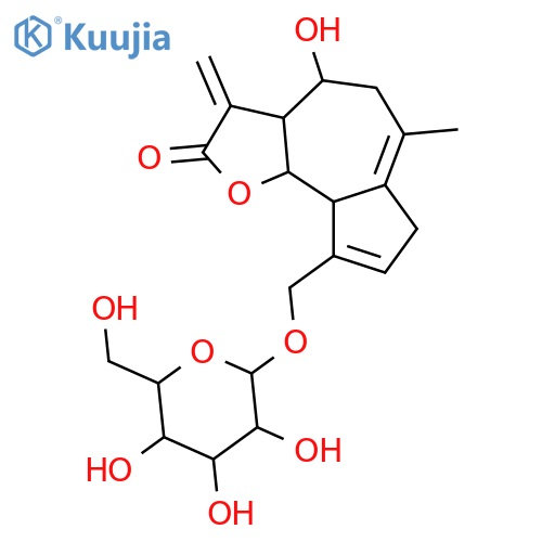 8,15-Dihydroxy-1(10),3,11(13)-guaiatrien-12,6-olide; (5α,6α,8β)-form, 15-O-β-D-Glucopyranoside structure