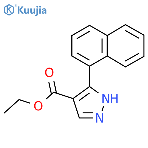 Ethyl 5-(naphthalen-1-yl)-1H-pyrazole-4-carboxylate structure