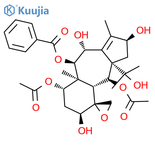 [(2S,4R,5R,5As,6S,8S,9R,9aR,10S,10aS)-6,10-diacetyloxy-2,4,8-trihydroxy-10a-(2-hydroxypropan-2-yl)-3,5a-dimethylspiro[2,4,5,6,7,8,9a,10-octahydro-1H-benzo[f]azulene-9,2'-oxirane]-5-yl] benzoate structure