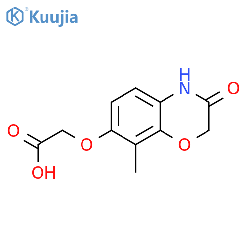 [(8-methyl-3-oxo-3,4-dihydro-2H-1,4-benzoxazin-7-yl)oxy]acetic acid structure
