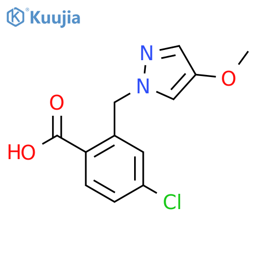 4-Chloro-2-(4-methoxypyrazol-1-ylmethyl)-benzoic acid structure
