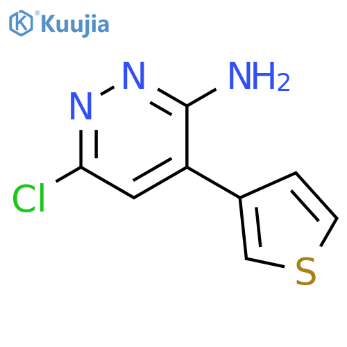 3-Pyridazinamine, 6-chloro-4-(3-thienyl)- structure
