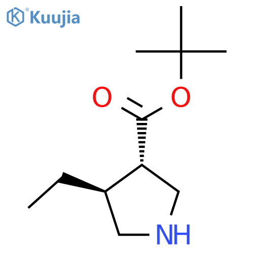 rac-tert-butyl (3R,4R)-4-ethylpyrrolidine-3-carboxylate structure