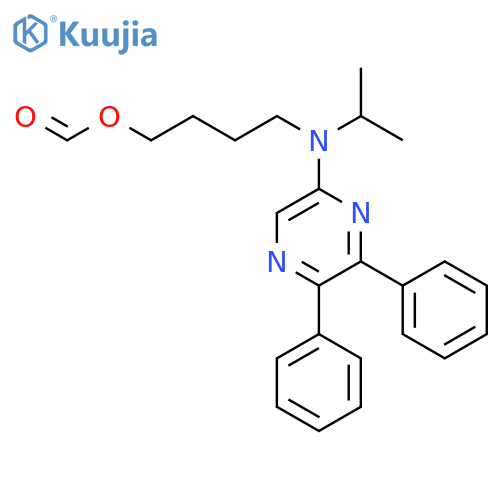 4-((5,6-Diphenylpyrazin-2-yl)(isopropyl)amino)butyl Formate structure