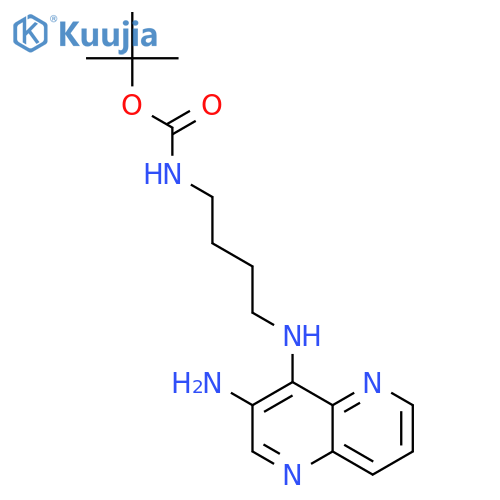 Carbamic acid, [4-[(3-amino-1,5-naphthyridin-4-yl)amino]butyl]-,1,1-dimethylethyl ester structure