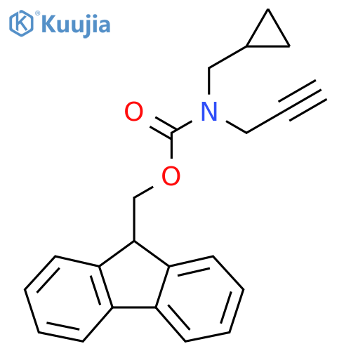 (9H-fluoren-9-yl)methyl N-(cyclopropylmethyl)-N-(prop-2-yn-1-yl)carbamate structure