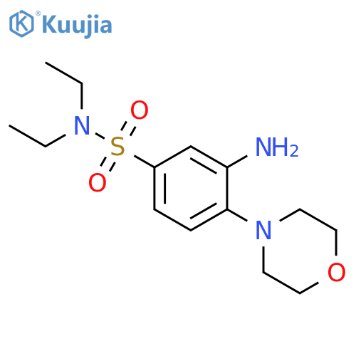 3-amino-N,N-diethyl-4-(morpholin-4-yl)benzene-1-sulfonamide structure