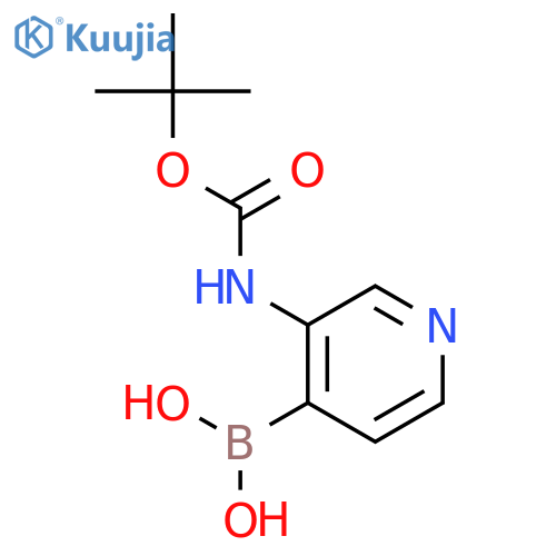 (3-((tert-Butoxycarbonyl)amino)pyridin-4-yl)boronic acid structure