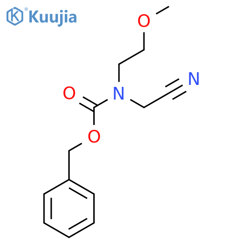 benzyl N-(cyanomethyl)-N-(2-methoxyethyl)carbamate structure