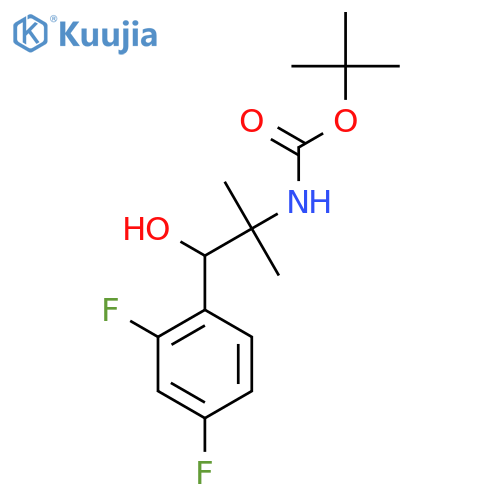 tert-butyl N-1-(2,4-difluorophenyl)-1-hydroxy-2-methylpropan-2-ylcarbamate structure