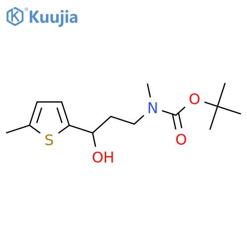 tert-butyl N-[3-hydroxy-3-(5-methylthiophen-2-yl)propyl]-N-methylcarbamate structure