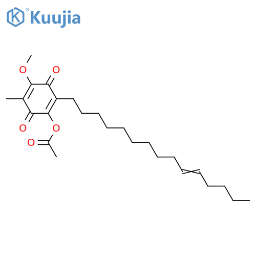 2,5-Dihydroxy-3-methyl-6-(10-pentadecenyl)-1,4-benzoquinone; (Z)-form, 2-Me ether, 5-Ac structure