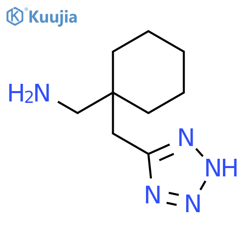 [1-(2H-tetrazol-5-ylmethyl)cyclohexyl]methanamine structure