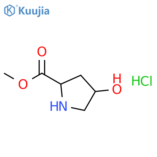 rac-methyl (2R,4R)-4-hydroxypyrrolidine-2-carboxylate hydrochloride structure