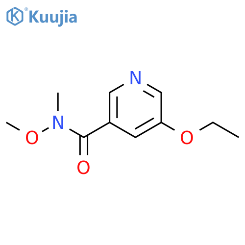 3-Pyridinecarboxamide,5-ethoxy-N-methoxy-N-methyl- structure