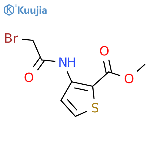 2-Thiophenecarboxylicacid, 3-[(2-bromoacetyl)amino]-, methyl ester structure
