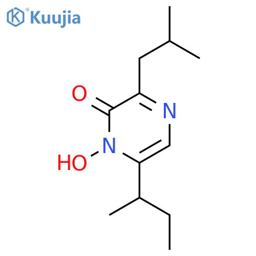 2(1H)-Pyrazinone, 1-hydroxy-6-(1-methylpropyl)-3-(2-methylpropyl)- structure