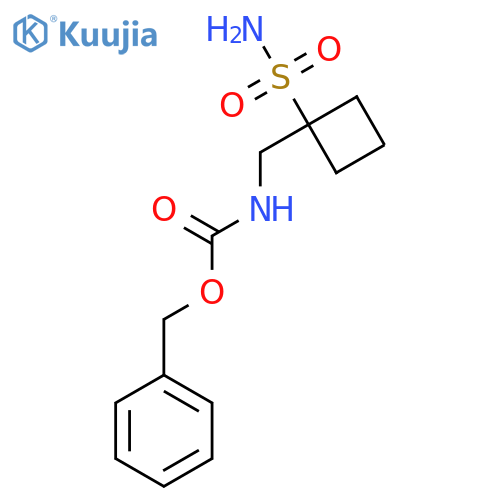 benzyl N-[(1-sulfamoylcyclobutyl)methyl]carbamate structure