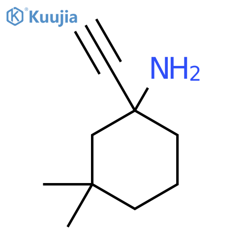 1-Ethynyl-3,3-dimethylcyclohexan-1-amine structure
