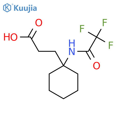 3-[1-(Trifluoroacetamido)cyclohexyl]propanoic acid structure