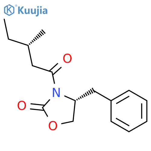 2-Oxazolidinone,3-[(3S)-3-methyl-1-oxopentyl]-4-(phenylmethyl)-, (4R)- structure