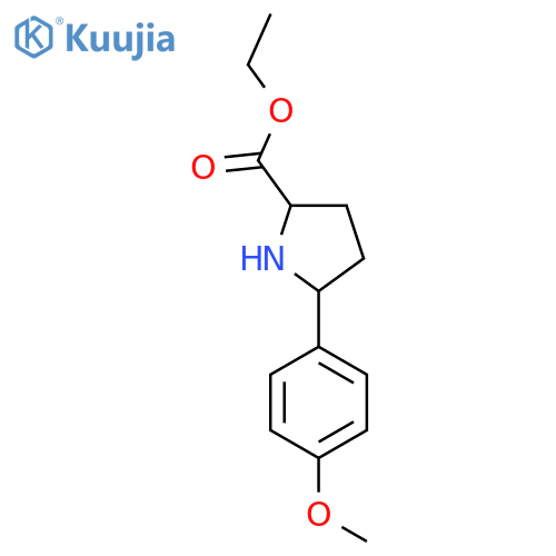 Ethyl 5-(4-methoxyphenyl)pyrrolidine-2-carboxylate structure