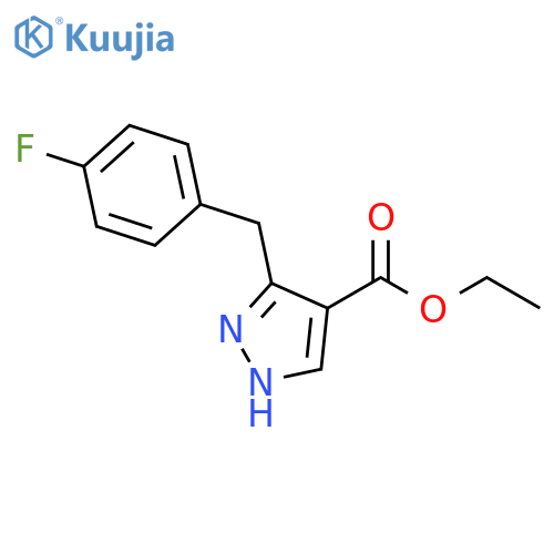 1H-Pyrazole-4-carboxylic acid, 3-[(4-fluorophenyl)methyl]-, ethyl ester structure