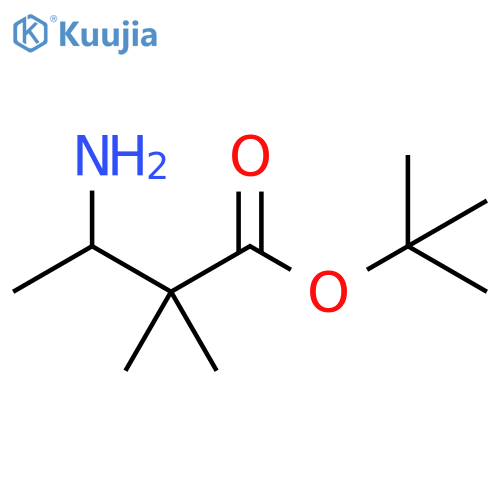 tert-butyl 3-amino-2,2-dimethylbutanoate structure