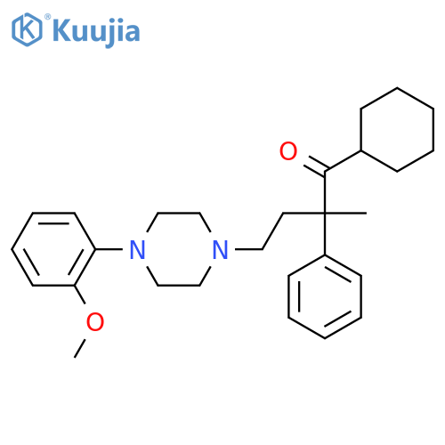 (S)-1-Cyclohexyl-4-(4-(2-methoxyphenyl)piperazin-1-yl)-2-methyl-2-phenylbutan-1-one structure
