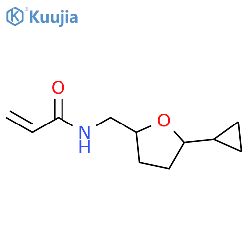 N-(5-cyclopropyloxolan-2-yl)methylprop-2-enamide structure