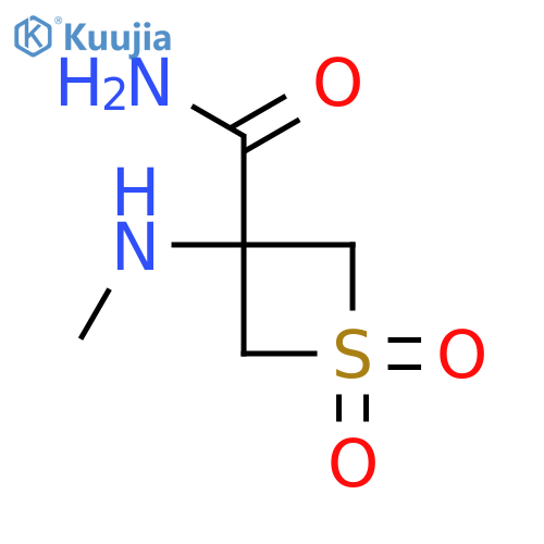 3-(Methylamino)-1,1-dioxo-thietane-3-carboxamide structure