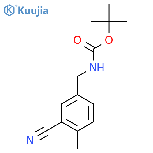 tert-Butyl 3-cyano-4-methylbenzylcarbamate structure