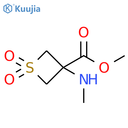 methyl 3-(methylamino)-1,1-dioxo-thietane-3-carboxylate structure