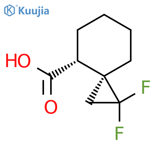 (3S,8R)-2,2-Difluorospiro[2.5]octane-8-carboxylic acid structure