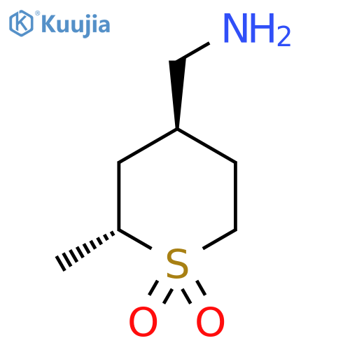 rac-(2R,4S)-4-(aminomethyl)-2-methyl-1lambda6-thiane-1,1-dione structure