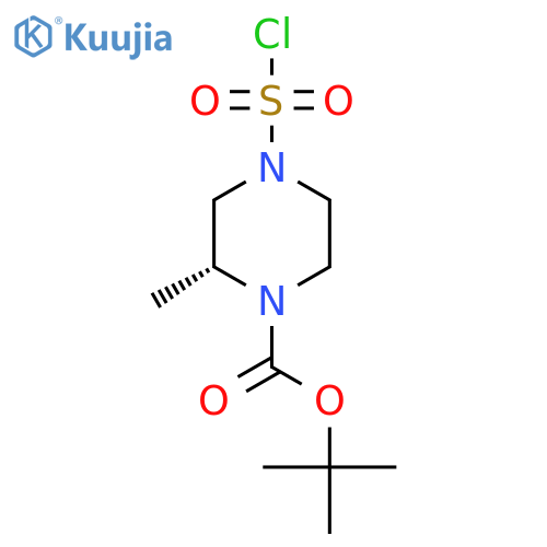 tert-butyl (2R)-4-(chlorosulfonyl)-2-methylpiperazine-1-carboxylate structure