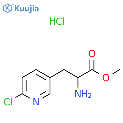 Methyl 2-amino-3-(6-chloropyridin-3-yl)propanoate hydrochloride structure