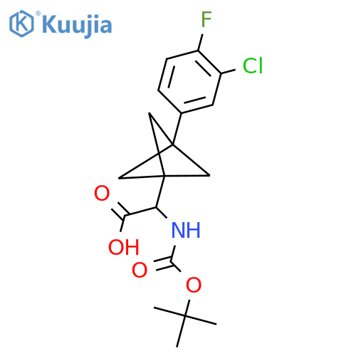 2-{[(Tert-butoxy)carbonyl]amino}-2-[3-(3-chloro-4-fluorophenyl)bicyclo[1.1.1]pentan-1-yl]acetic acid structure