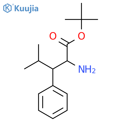 Tert-butyl 2-amino-4-methyl-3-phenylpentanoate structure