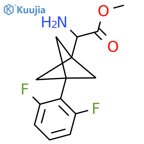 Methyl 2-amino-2-[3-(2,6-difluorophenyl)-1-bicyclo[1.1.1]pentanyl]acetate structure