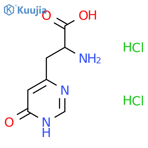 4-Pyrimidinepropanoic acid, α-amino-1,6-dihydro-6-oxo-, hydrochloride (1:2) structure