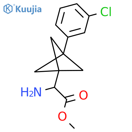Methyl 2-amino-2-[3-(3-chlorophenyl)-1-bicyclo[1.1.1]pentanyl]acetate structure