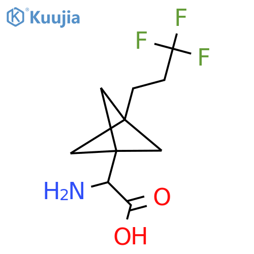 2-Amino-2-[3-(3,3,3-trifluoropropyl)-1-bicyclo[1.1.1]pentanyl]acetic acid structure