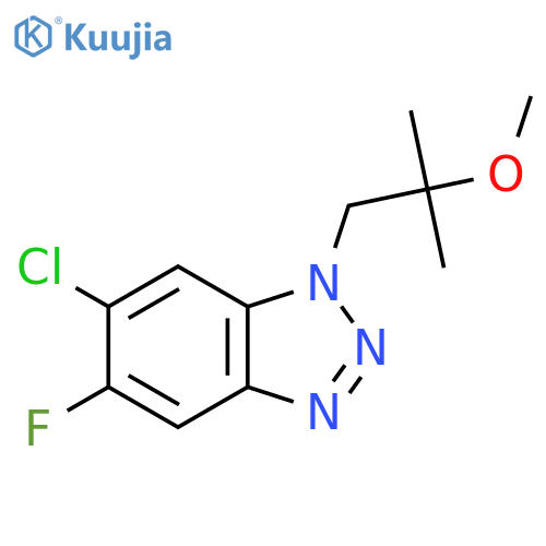 6-chloro-5-fluoro-1-(2-methoxy-2-methylpropyl)-1H-1,2,3-benzotriazole structure